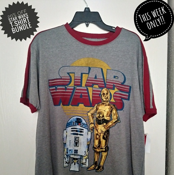 Star Wars Other - Star Wars R2D2 AND C3PO Gray Graphic t-shirt